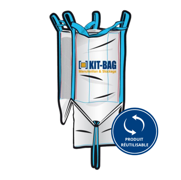 Big-bag BOIS 100x100x160 shipping belts toile ventilée Big-bag BOIS 100x100x160 shipping belts toile ventilée