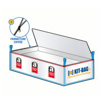 Big-bag 620x240x135 avec zip pour transport d'amiante en benne Big-bag 620x240x135 avec zip pour transport d'amiante en benne