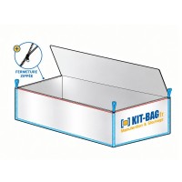 Big-bag 620x240x115 avec zip pour transport en benne