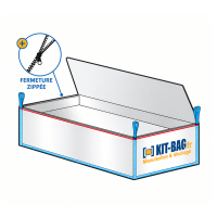 Big-bag 620x240x115 avec zip pour transport en benne